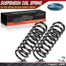 2x Front Coil Springs for Ford Mustang 1980-2004 Fairmont Mercury Marquis Zephyr