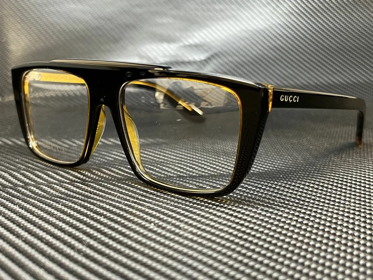 Gucci eyeglasses black and cheap gold
