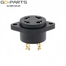 EIZZ 4 Pin Bakelite Vacuum Tube Socket For 300B,2A3,811A,45,24K Gold Plated Pins