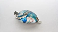 Small blue white gold imitation stone alligator hair pin clip barrette  for