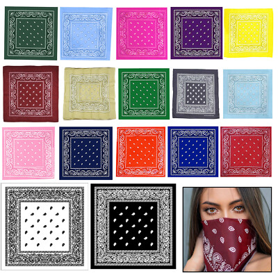 Unisex 100% Baumwolle Bandana Kopfbedeckung Piratenmütze Halstuch Bandana für Männer & Frauen