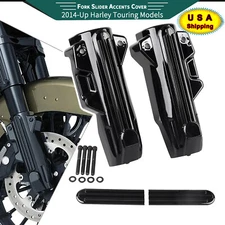 Lower Fork Covers Upper Fork Slider Accent For Harley Touring FLH Models 2014-Up