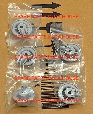 5 x Bosch Dishwasher Lower Bottom Basket Rack Wheel SMI50E45AU/51 SMI50E45AU/52