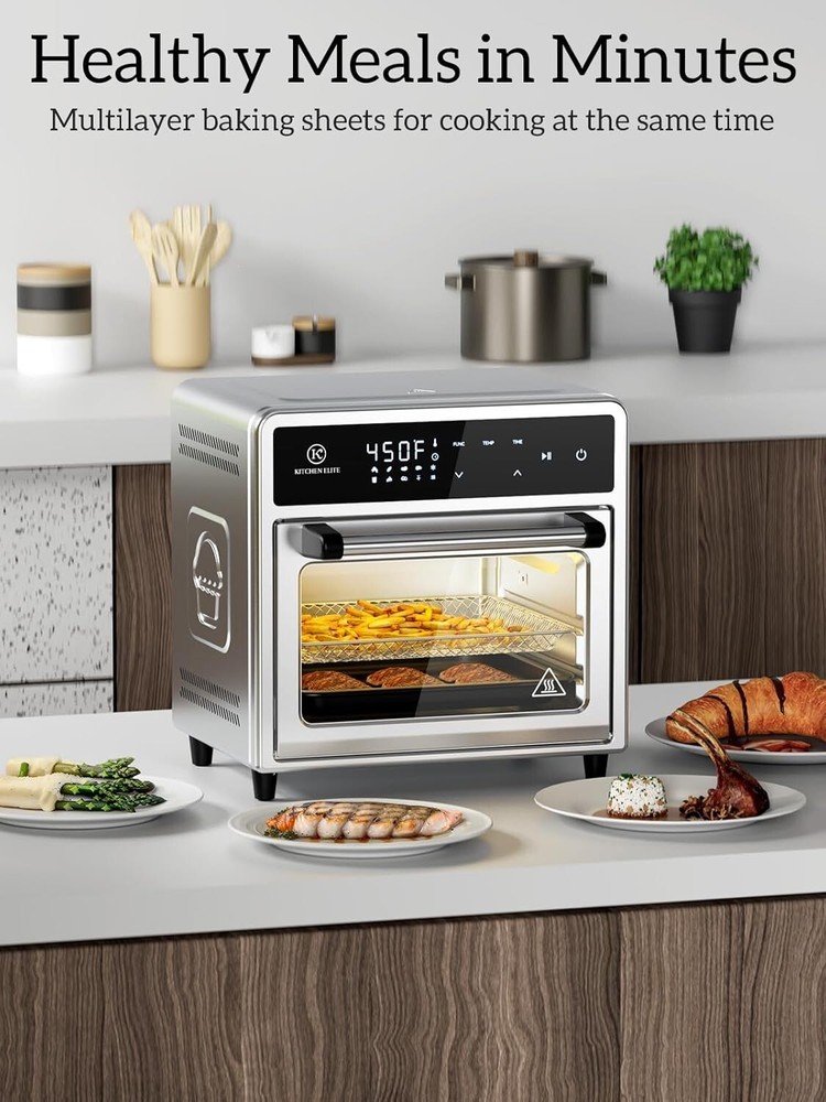10-in-1 Air Fryer Toaster Oven Combo 12.6QT Compact Countertop Oven