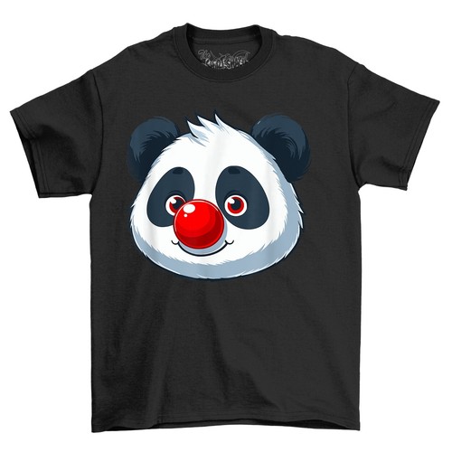 Happy Panda Red Nose Novelty Funny T-Shirt Adults & Kids Comedy Tee Shirt - Picture 13 of 16