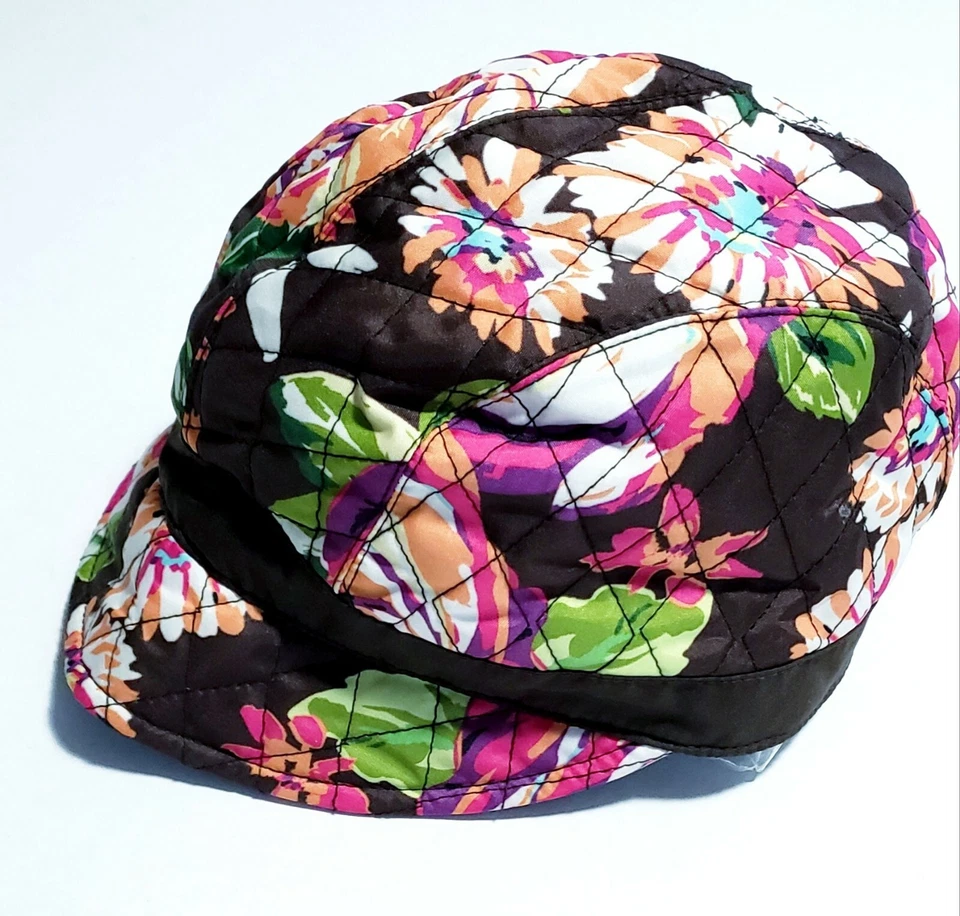 Sombrero de Newsgirl Floral Vera Bradley en Inglés Rosa Lateral Bow Talla Única Forrado Cálido Foto 4 de 4