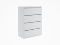 Kommode Mit 4 Schubladen Sideboard Weiß Anrichte Holz MöBel Schubladenschrank