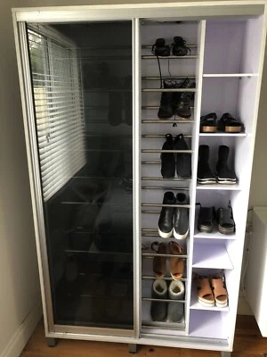 Stunning Shoe Cabinet Glass Sliding Doors Remote
