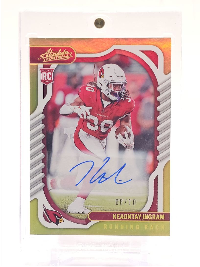 Keaontay Ingram Panini Absolute #177 Signature-Gold Spectrum