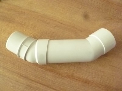 Hunter verstellbarer Versatzbogen rund weiß für 68mm Fallrohr