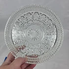 Vintage Federal Glass Windsor Bowl Clear Glass Button & Cane 7 inches