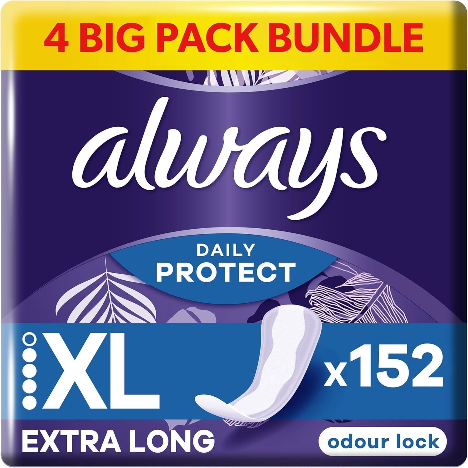 Always Daily Protect Extra Long Panty Liners 4 x 38 Liners, Odour Lock, Comfo... - Image 5