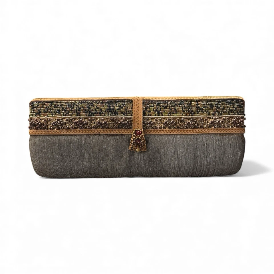 Mary Frances vintage beaded jeweled cross evening clutch bag – no strap - Image 3 of 4