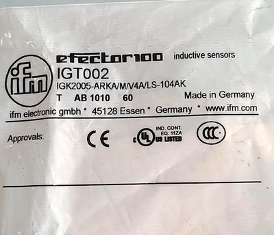 IFM Efector IGK2005-ARKA/M/V4A/LS-104AK IGT002 Inductive Sensor Brand New Ori.
