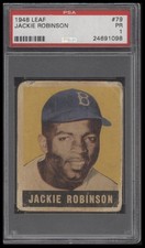 1948 Leaf - Jackie Robinson - Rookie RC #79 Brooklyn Dodgers PSA 1