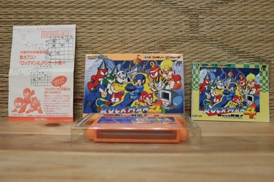 Rockman 4 Aratanaru Yabou Complete Set! Japan Nintendo Famicom FC NES VG!