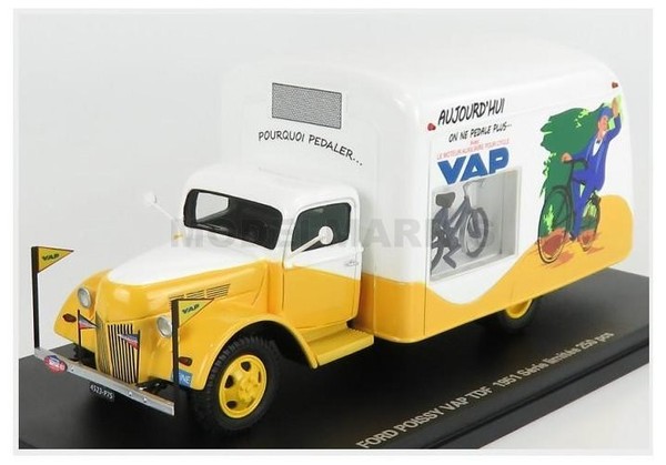 Perfex Pe222 Ford Usa - Truck Van Poissy Vap Tdf 1951 - Gelb Weiß - 1/43-image