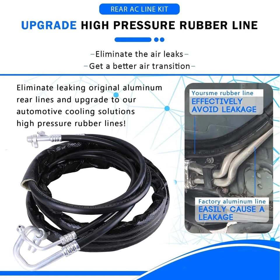 Juego de línea de aire acondicionado trasera AT34653 para Chevrolet Traverse 2009-2016 manguera de aire acondicionado auxiliar trasera Foto 2 de 4