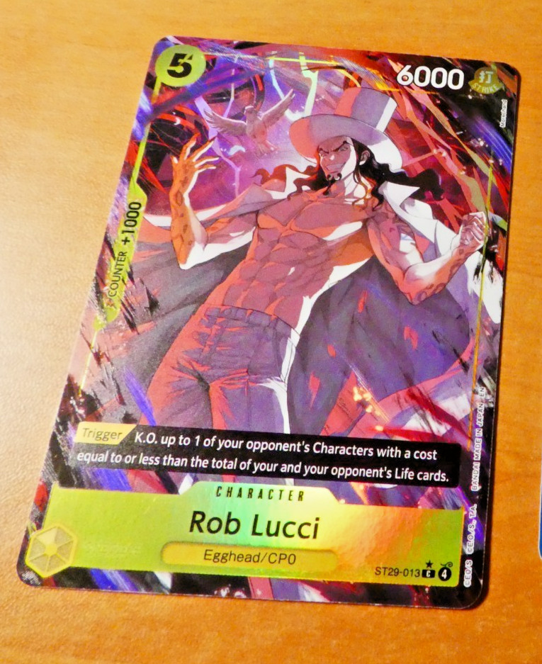 ONE PIECE ENGLISH CARD HOLO GAME CARTE Rob Lucci ST29-013 ALT EN **
