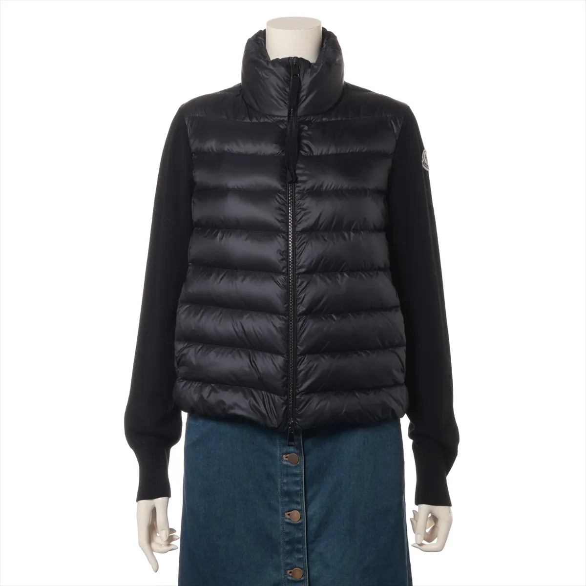 Moncler 20th Anniversary Nylon Down Cardigan Jacket Black XS Womens F20939B51100-image