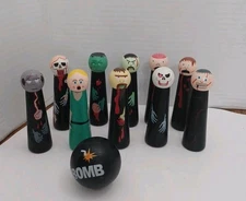 ZOMBIE Table Top Bowling Wooden Game