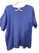 Periwinkle Blue/Purple Talbots Short Sleeve Sweater 3x