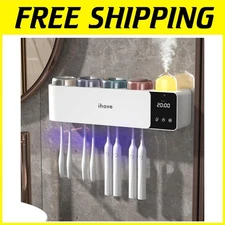 Bathroom Organizer with UV Sanitizer & Aromatherapy Diffuser