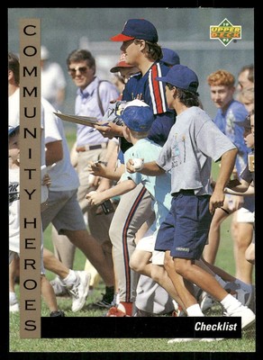 #30 Community Heroes Checklist 1993 Upper Deck