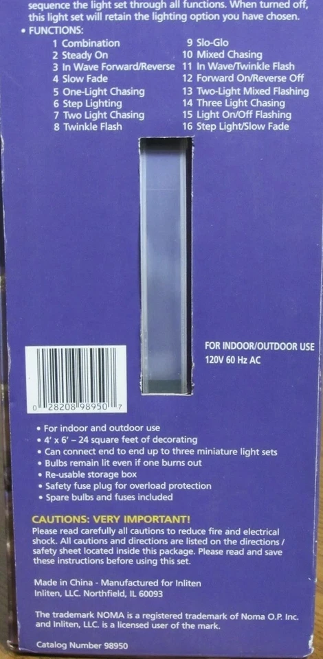 Luzes de Natal estilo rede Noma 4x6 150 transparentes com 16 funções externas/internas - Imagem 3 de 3