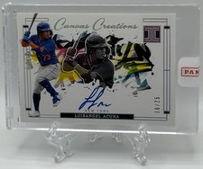Luisangel Acuna 2024 Panini Impeccable Canvas Creations Holo Silver Auto /25!