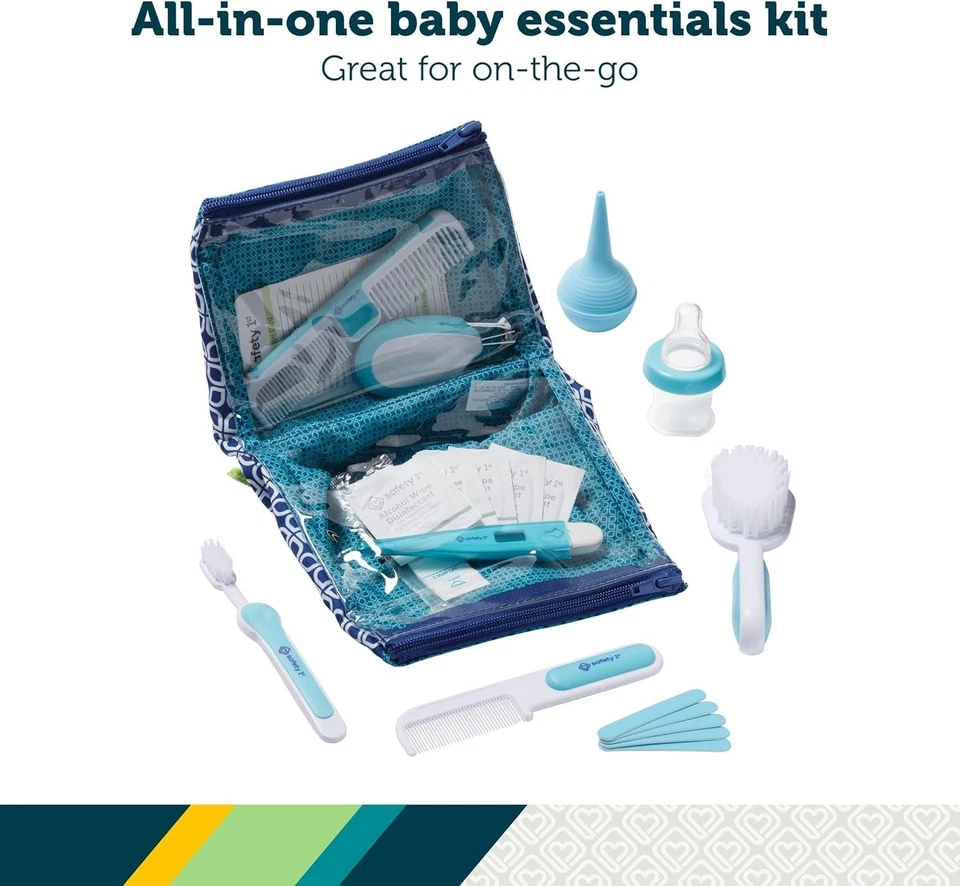 Safety 1st Deluxe Baby Healthcare Grooming Kit Arctic Blue 25-Piece Newborn - Image 4 of 4
