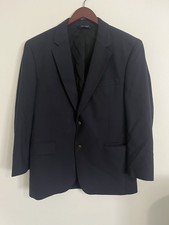 Jos A Bank 42R Navy Blue Signature 100 Wool Blazer Sport Jacket