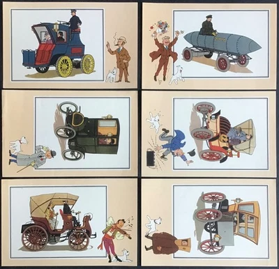 TINTIN Chromos Voir et Savoir L’Automobile origines à 1900 série 3 Très bon état - Photo 1/2