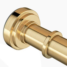84 In. Stainless Steel Anti-Slip Adjustable Tension Shower Curtain Rod in Gold F