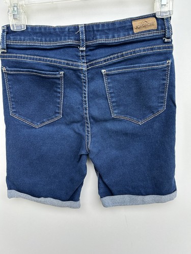 Jordache Sz 10 Girls Jeans Shorts Embroidered Patches On Front 5-Pocket - Picture 2 of 11