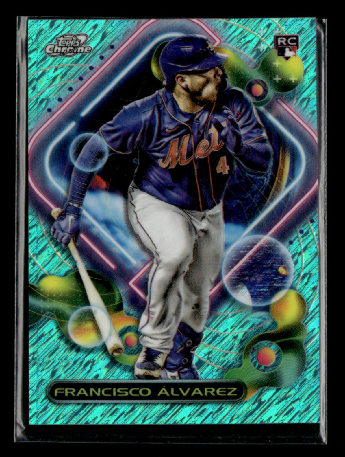Francisco Alvarez 2023 Topps Cosmic Chrome Baseball Aqua Equinox RC 124/199