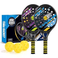 Kids Beach Pickle Ball Set - Waterproof Tennis Racket with Air Hole Beach Toys