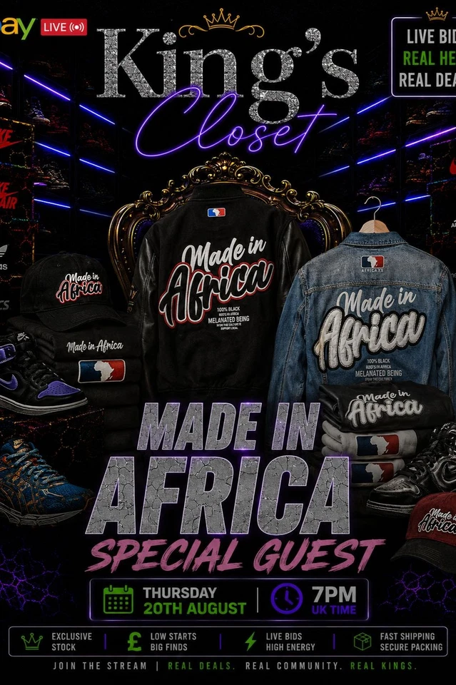🔥 Retro clothing, Adidas, Nike & MORE!💥 With MADE IN AFRICA BRAND! 🌍