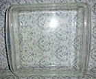 Vintage PYREX 222 Clear Advantage Glass Square Baking Dish 8x8x2 Handles *
