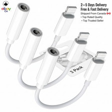 [3 Pack] Apple MFi Certified Lightning to 3.5mm Headphone Jack Adapter for iPhon