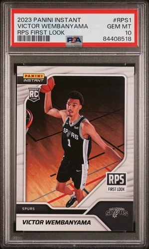 PSA 10 2023 Panini Instant First Look Victor Wembanyama 1st Spurs Rookie Card 🦄