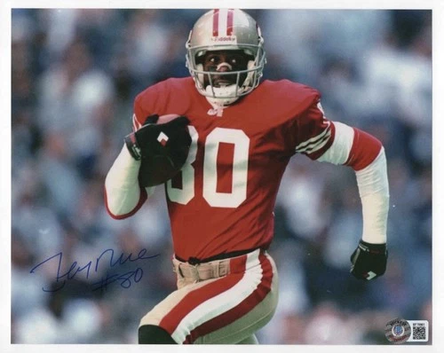Jerry Rice Signed 8x10 Photo - BECKETT - San Francisco 49ers - NFL  - #80