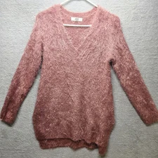 Jack by BB Dakota (Size M) Pam Eyelash Knit Tunic Sweater, Deco Rose Pink