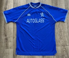 Original Chelsea FC Umbro Home 1999/2001 Umbro Autoglass Shirt XL ✅