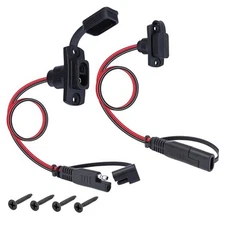 2 PCS SAE Quick Connector Harness, 1FT 12AWG SAE Adapter Male Plug to Female 