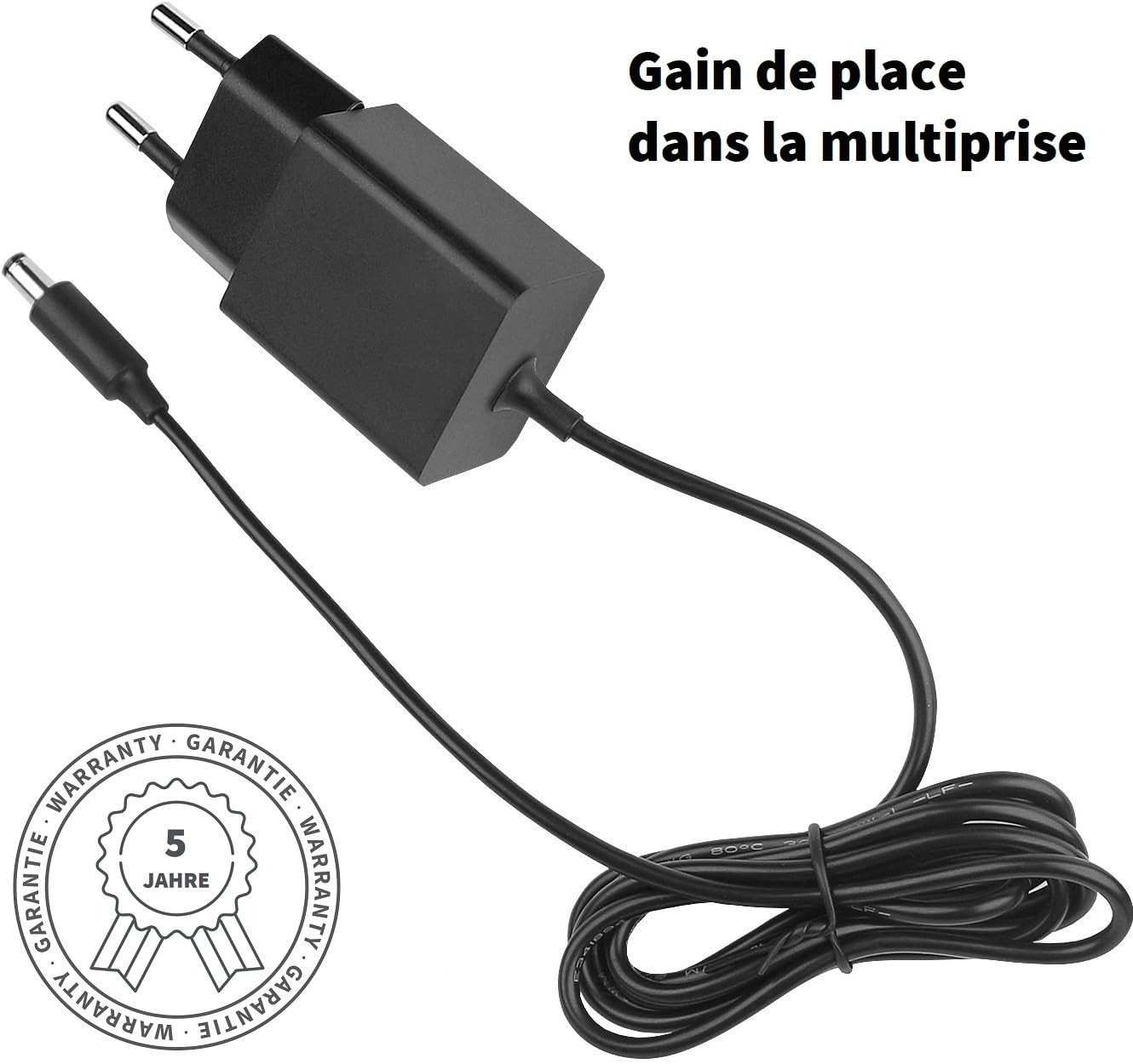 Chargeur stable 5V 2A compatible Fanvil contre les surchauffes