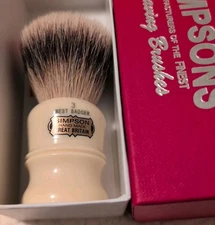 Simpsons Duke 3, D3 Best Badger Shaving Brush - High Density Knot, Hand-Turne...