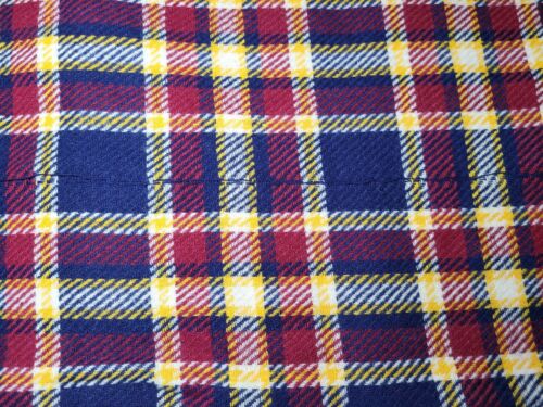 70s Plaid Tartan Wool Blend Multicolor Woven Sewing Craft Fabric 60x60" Vtg - Picture 15 of 24