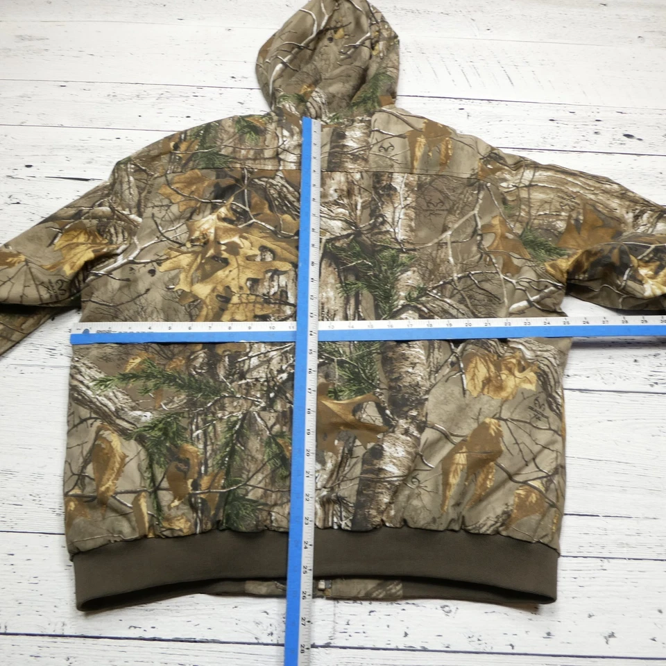 Game Winner RealTree Bomber Jacket Mens Large Brown Canvas Camouflage Hunting - Image 4 of 4