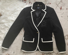 Tommy Hilfiger Women's Crest Polyester Jacket Back with White Piping Size 4